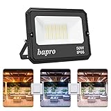 bapro 8 Stück 50W LED Strahler Fluter Außen Dimmbar, LTBG 5000LM Superhell LED...