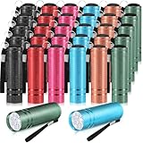 Glooglitter Mini-Taschenlampen, Aluminium-LED-Taschenlampen mit Umhängeband, verschiedene...