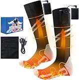 Olycism 5000mAh Beheizbare Socken Damen Herren Beheizte Socken mit Wiederaufladbarer Akku...