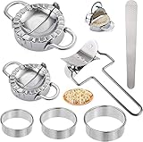 WELLXUNK® Edelstahl Ravioli Dumpling Maker, 7 Stück Ravioli former, Teigtaschenformer,...