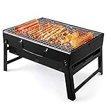 Barbecue-Grill, Holzkohlegrill, tragbarer Grill – Edelstahl-Klappgrill,...