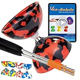 Juggle Dream Jester Diabolo Jonglierset – Kugellager Achse Profi-Diabolo mit...