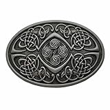 YONE Xwest Celtic Knot Oval Belt Buckle Grey Gürtelschnallen