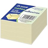 Dohe 75007 Notizzettel, selbstklebend 75 x 75 mm, Gelb, 400 Blatt, Mittel