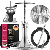 M. ROSENFELD Shisha Set - Steel One - Edelstahl Shisha Komplettset mit Premium...