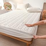 LEOTY Bedsheet,Triple Filled Quilted Mattress Protector Mattress Topper 40 cm Extra Deep...