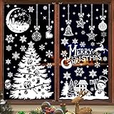 Fensterbilder Weihnachten Selbstklebend Schneeflocken Fensterdeko 202PCS -...