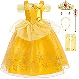 KANDEMY Mädchen Prinzessin Aurora Kostüm Dornröschen Kleid Belle Kostüm...