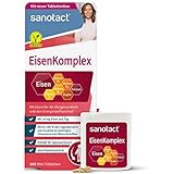 sanotact Eisen Komplex (100 Mini-Tabletten) • Mit 14mg Eisen hochdosiert,...