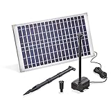 Solar Teichpumpe 25 Watt Solarmodul 875 l/h Förderleistung 2,4 m Förderhöhe...