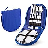 Foreverup Camping Besteck Set, 13 teiliges Outdoor Reisebesteck, Picknick-Set...