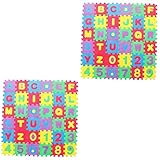 TOYANDONA 144 Stück Teppich Kinder Bodenpuzzle Kleinkind Spielmatte Für Nummern 0-9...