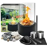 TOM Bioethanol Tischkamin – (BRANDNEU 2023) - 14tlg Tisch Kamin Set für Indoor &...