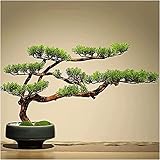 Simulationsbaum 16 Zoll Künstliche Bonsai-Kiefer, Simulation Topfpflanze Kreativität...