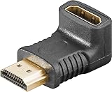 goobay 65744 HDMI Winkeladapter 90 Grad/Vergoldete Kontakte / 90° Winkel / 8K @ 60 Hz, 4K...