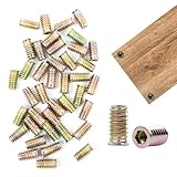 Einschraubmutter,Gewindeeinsatz M8x25mm,Gewindeeinsatz Holz,Zinklegierung...