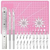 Pilikoll 44 Pcs Bastelmesser Skalpell Kit Precision Craft Hobby Messer Set 40 Skalpell...