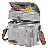 MIYCOO Kühltasche Lunchtasche für Männer und Frauen - Doppeldecker Lunchtasche,...