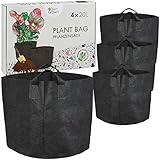 OwnGrown Pflanzsack 20l Set : 4x20l Pflanzen Tasche für Balkon und Kübelpflanzen –...