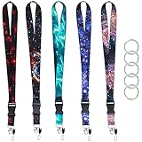 LBING Schlüsselband Lanyard Umhängeband 5 PCS Schlüsselbänder mit...