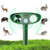 Katzenschreck Ultraschall, Solar Tiervertreiber Katzenabwehr Wasserdicht mit LED-Blitz und...