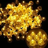 150 Stück LED Ballons Lichter, Mini Warmweiß Runde LED Ballonlichter, Lange Standby Zeit...