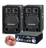 McGrey PA Komplettset DJ Anlage PowerDJ-1200 (System mit Partyboxen,...