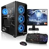 Megaport Komplett Set Gaming PC AMD Ryzen 5 5600 • 24' Monitor • Windows 11 • Nvidia...