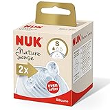 NUK Nature Sense Trinksauger für Babyflaschen | 0–18 Monate | Anti-Colic-Ventil |...