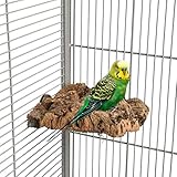 HappyBird | Kork-Eck-Sitzbrett L für Sittiche und Papageien ca. 15x15cm Natur...