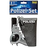 Idena 8040007 - Polizei Set, Pistole, Halfter und Handschellen, Spielset,...