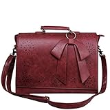 ECOSUSI Vintage Damen Schultasche Arbeitstasche Aktentasche Laptoptasche 14'