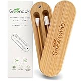 Greenable ® Wattestäbchen aus Bambus und Silikon [2er Set] – Wiederverwendbare,...