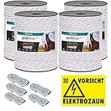 VOSS.farming 2000m Kunststofflitze 6mm mit Litzenverbindern Weidezaunseil...