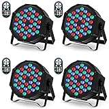 U`King 4er Pack LED Par Strahler 36 LED Bühnenlicht Partylicht RGB mit Fernbedienung,...