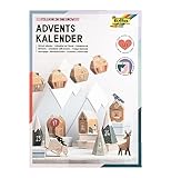 folia 9388 - Adventskalender Bastelset VILLAGE IN THE SNOW, 113-teiliges DIY...