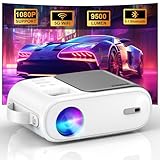 Mini Beamer, XIWBSY 9500 Lumen Bluetooth Beamer 1080P Unterstützt, 5G WiFi LED...