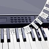 Abnehmbare Klaviertastatur-Notenetiketten für 88 Tasten, volle Größe, Silikon,...