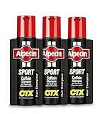 Alpecin Sport Coffein-Shampoo CTX - 3 x 250 ml - bei sportlicher Belastung | Energie für...