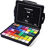 HIMI Gouache Farbset, 56 Farben x 30ml darunter 8 Metallische und 6 Neon Farben,...