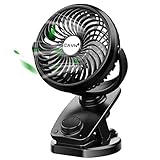 CAVN 5000mAh Leise Tischventilator Clip Fan, mini USB Ventilator,...