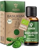 Heldengrün® BIO Basilikumöl [100% NATURREIN] Zertifiziertes Lebensmittel zum Kochen -...