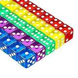 PlandleLee 20 Stück Würfel Bunt Set 6-Seitig, 14 mm, D6 Dice mit Runden Ecken,...