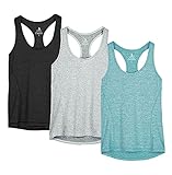 icyzone® Damen Funktions-Tanktop Sporttop Unterhemd Stretch fuer Yoga Fittness...