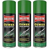 BALLISTOL 3 Stück 200 ml Gunex Spezial-Waffenöl Spray Waffenpflege 22200