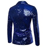 Glitzersakko-Herren | Blazer Regular Gothic Suits Glitzer Sakko Trachten Jacke Party Anzug...