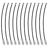 Wisdompro Draht Schlüsselanhänger Schwarz 12 Stück, Schlüsselringe Edelstahl...