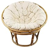 FRANK FLECHTWAREN Rattan Sessel rund Relaxsessel Papasan, 3-teilig Ø 90 x 50 cm, Fuß Ø...