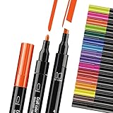 Craft Colors® Textilstifte PRO Doppelspitze, 18 x Textilmarker,...