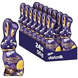 Milka Schmunzelhase Dark Milk 24 x 50g I Osterhase Großpackung I...